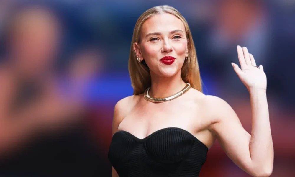 Scarlett Johansson dazzles in a black dress
