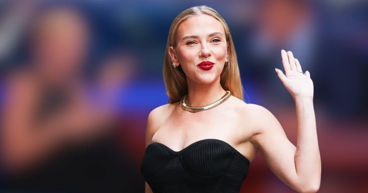 Scarlett Johansson dazzles in a black dress