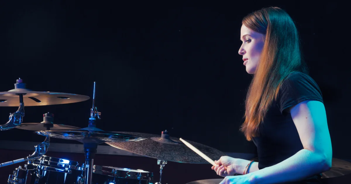 Anika Nilles Playing Drums