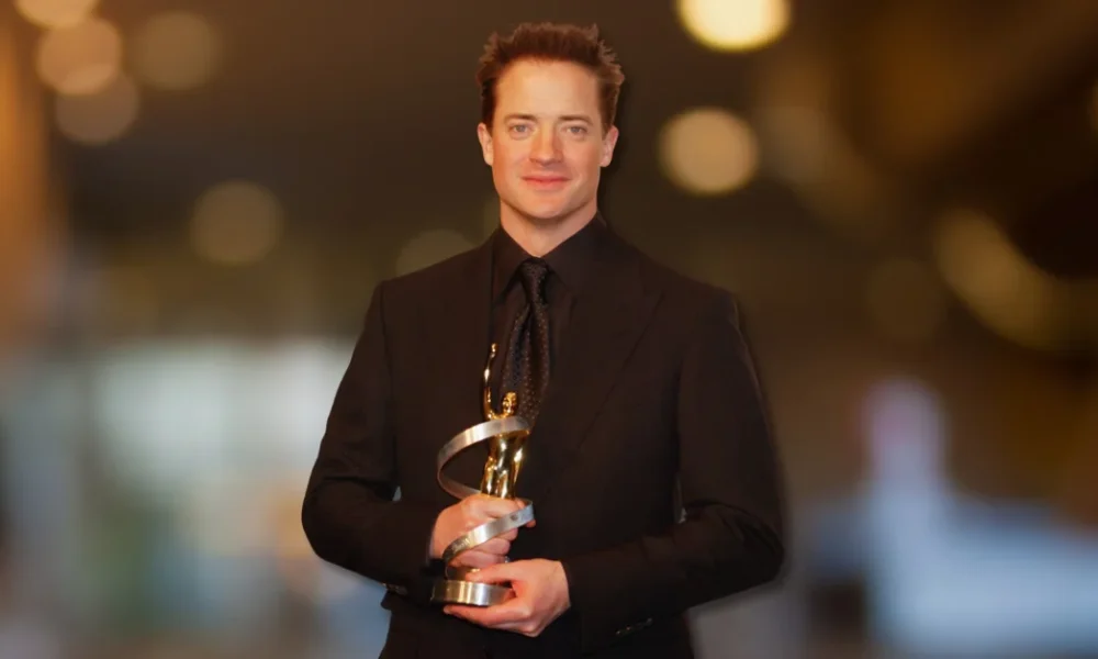 Brendan Fraser in Black Suit