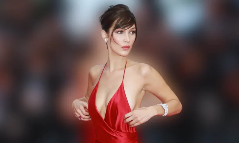 Bella Hadid in Red Dress