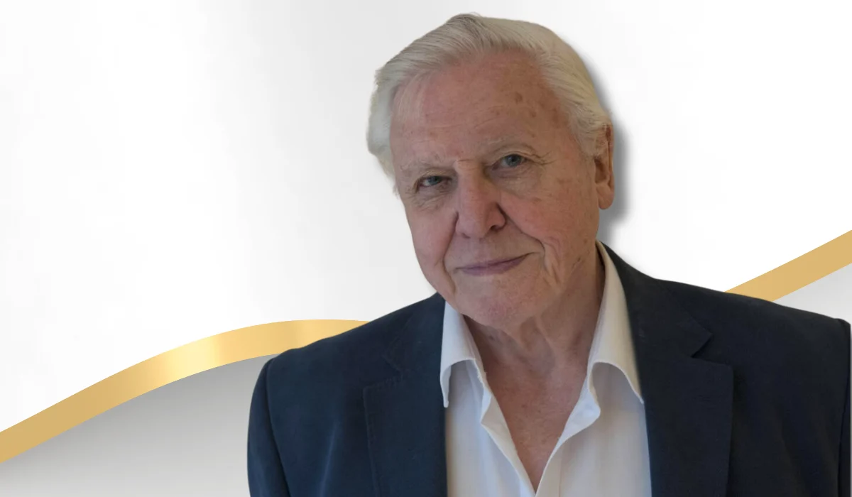 David Attenborough in Blue Suit