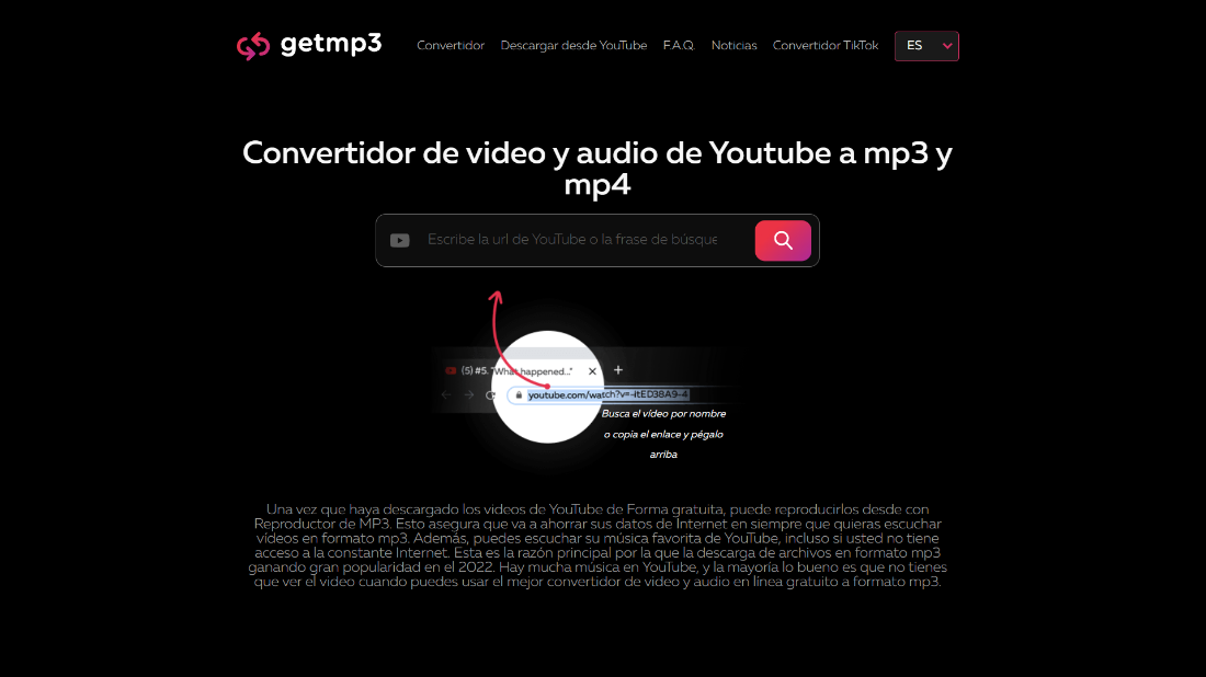 GetMP3 Youtube Video Downloader.