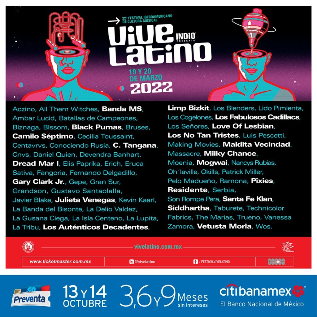 Vive Latino 2022: Poster, tickets, and schedules