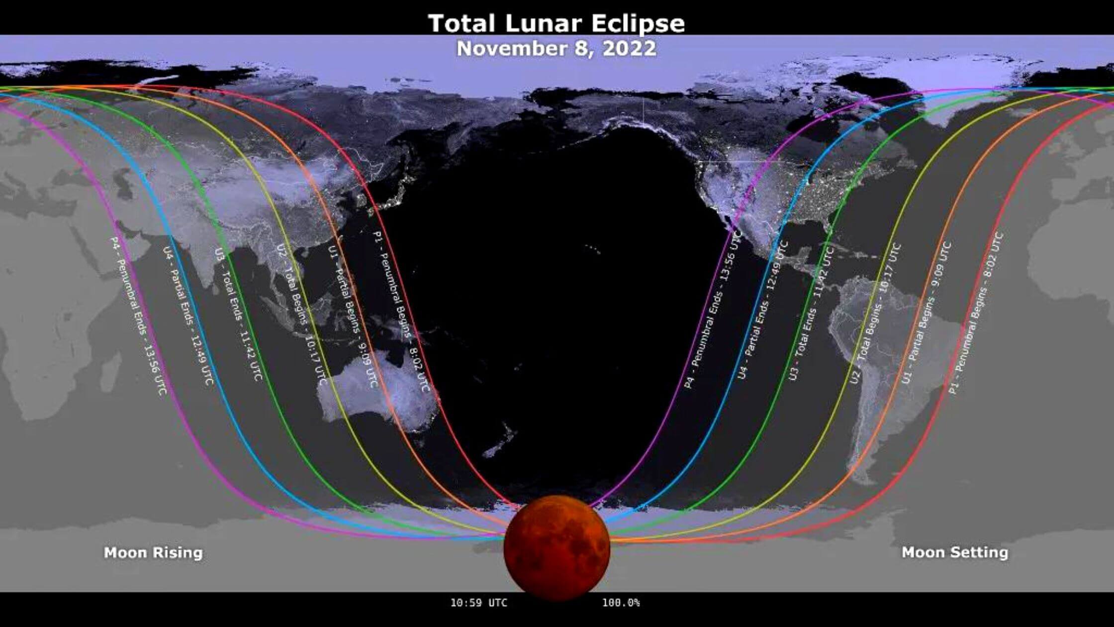 Luna de sangre del 8 de noviembre: vea el eclipse lunar total en directo