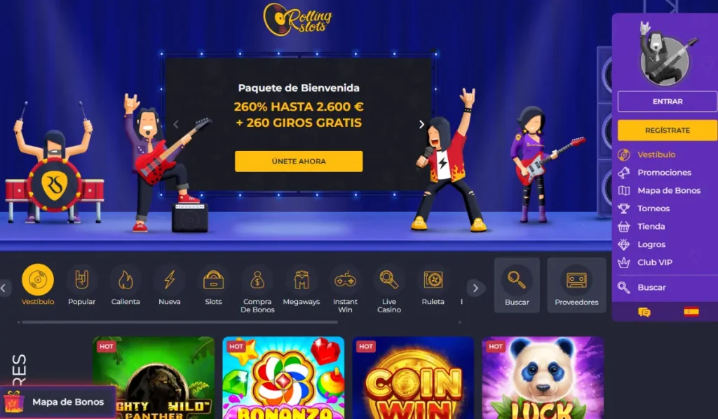 Rolling slots