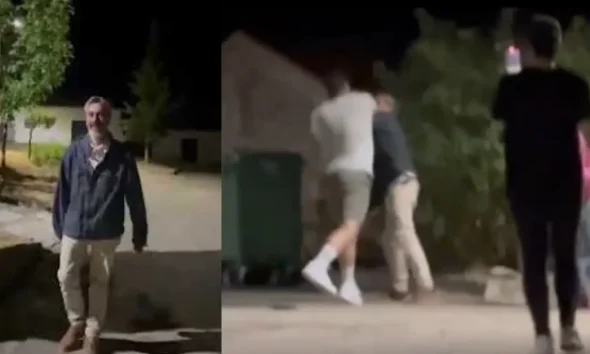 Román Cuesta agredido por ultraderechistas frente a su domicilio en España