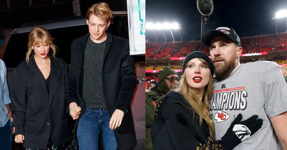 Taylor Swift y Joe Alwyn y Travis Kelce