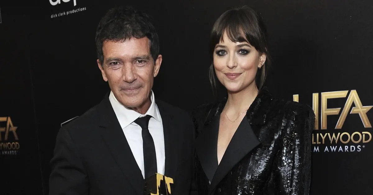 Antonio Banderas y Dakota Johnson