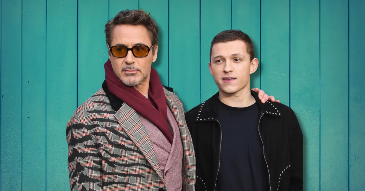 Tom Holland con Robert Downey Jr.