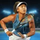 Naomi Osaka jugando al tenis