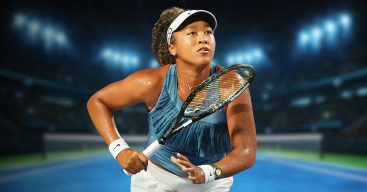 Naomi Osaka jugando al tenis