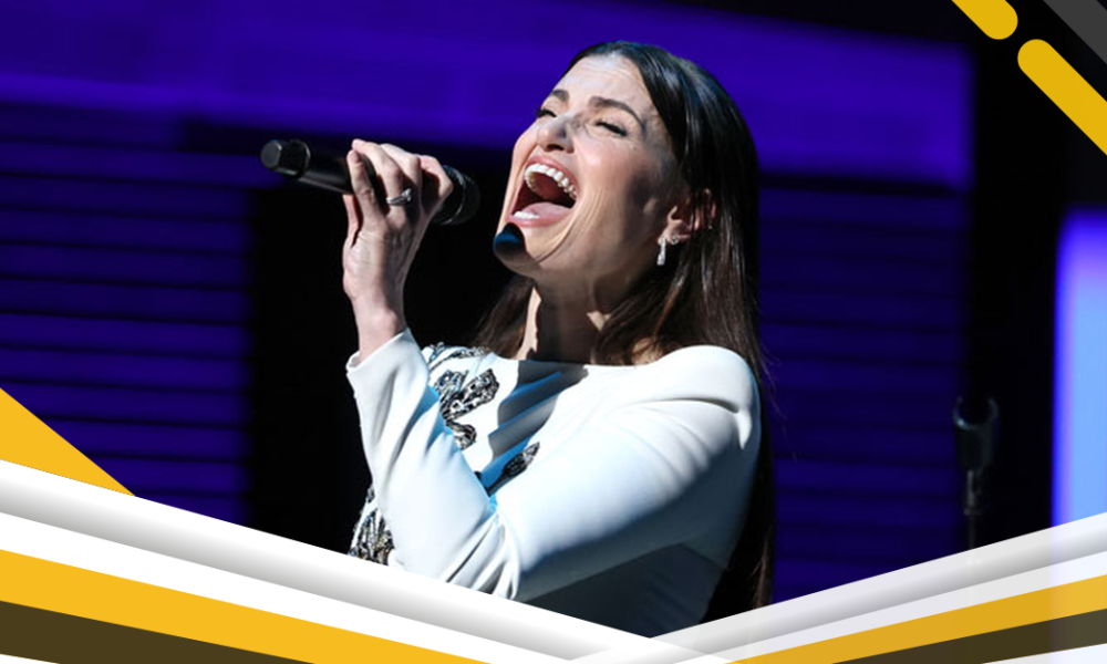 Idina Menzel trae de vuelta ‘Gravity Defying’ con una actuación en un evento benéfico para veteranos | Alex Edelman, Idina Menzel, Jim Gaffigan, Jon Stewart, Lea Michele, Leslie Odom Jr, Mike Birbiglia | Noticias y rumores de celebridades | Entretenimiento, fotos y vídeos