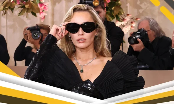 Miley Cyrus asistió a los Globos de Oro 2026 con un vestido negro brillante | Globos de Oro 2026, Globos de Oro, Miley Cyrus | Noticias y rumores de celebridades | Entretenimiento, fotos y vídeos