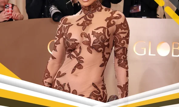 Jennifer López recibe su vestido de los Globos de Oro 2026